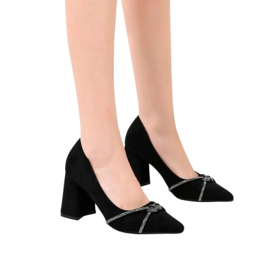 Туфли женские лодочки GUOQISONG G&S искусственная замша черные GS83-1 Туфли женские лодочки GUOQISONG G&S искусственная замша черные GS83-1