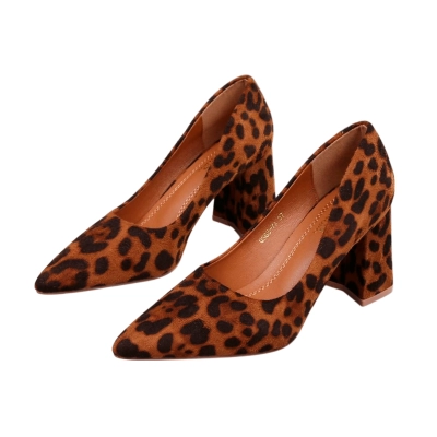 Туфли женские лодочки GUOQISONG G&S искусственная замша леопардовые 5078 Туфли женские лодочки GUOQISONG G&S искусственная замша леопардовые 5078