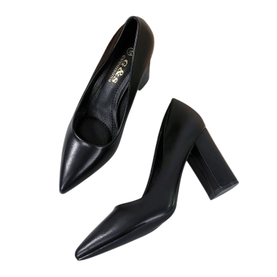 Туфли женские лодочки GUOQISONG G&S искусственная кожа черные JSS-10 Туфли женские лодочки GUOQISONG G&S искусственная кожа черные JSS-10