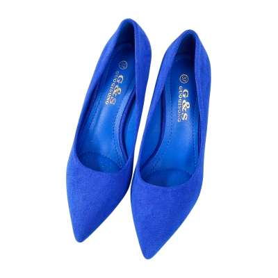 Туфли женские лодочки GUOQISONG G&S искусственная замша синие JSS-7 Туфли женские лодочки GUOQISONG G&S искусственная замша синие JSS-7