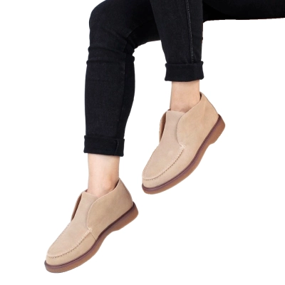 Полуботинки женские SAIVVILA натуральная замша песочные 7230 Полуботинки женские SAIVVILA натуральная замша песочные 7230