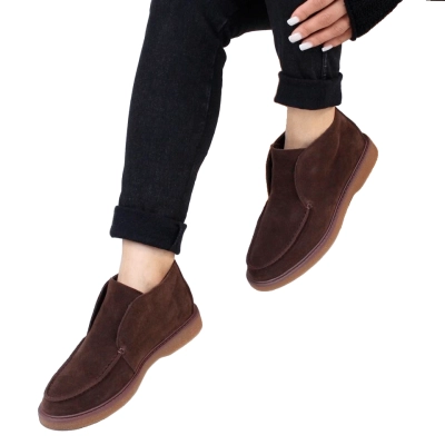 Полуботинки женские SAIVVILA натуральная замша шоколадные 7232 Полуботинки женские SAIVVILA натуральная замша шоколадные 7232