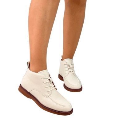 Полуботинки женские SAIVVILA натуральная кожа белые 7234 Полуботинки женские SAIVVILA натуральная кожа белые 7234