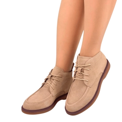 Полуботинки женские SAIVVILA натуральная замша бежевые 7238 Полуботинки женские SAIVVILA натуральная замша бежевые 7238