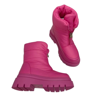 Дутики женские на зиму текстильные малиновые M8788-23 Дутики женские на зиму текстильные малиновые M8788-23