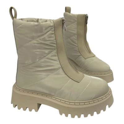 Дутики женские на зиму текстильные капучино M8784-9 Дутики женские на зиму текстильные капучино M8784-9