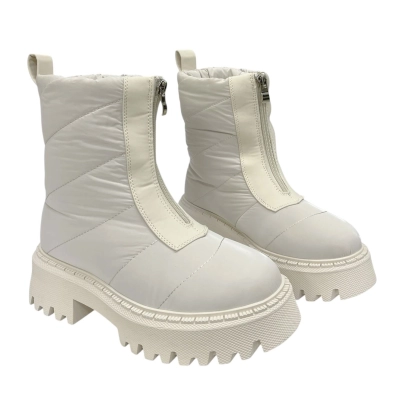 Дутики женские на зиму текстильные капучино M8784-3 Дутики женские на зиму текстильные капучино M8784-3