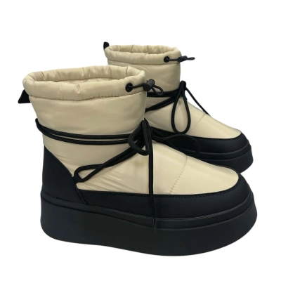 Дутики женские на зиму текстильные бежевые M6020-3 Дутики женские на зиму текстильные бежевые M6020-3