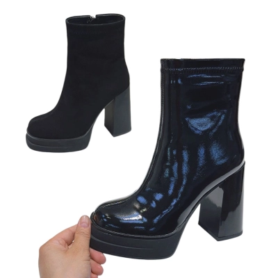 Ботильоны женские демисезонные MOMOTARI натуральная лак кожа P152 Ботильоны женские демисезонные MOMOTARI натуральная лак кожа P152