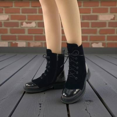 Женские зимние ботинки на каблуке W166-2 натуральная замша кожа черные Женские зимние ботинки на каблуке W166-2 натуральная замша кожа черные