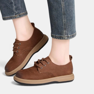 Полуботинки женские натуральная кожа коричневые D012-4 Полуботинки женские натуральная кожа коричневые D012-4