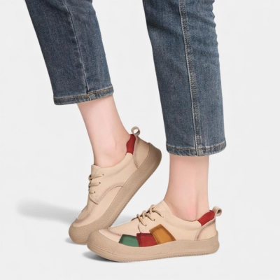 Полуботинки женские натуральная кожа бежевые YD015-2 Полуботинки женские натуральная кожа бежевые YD015-2