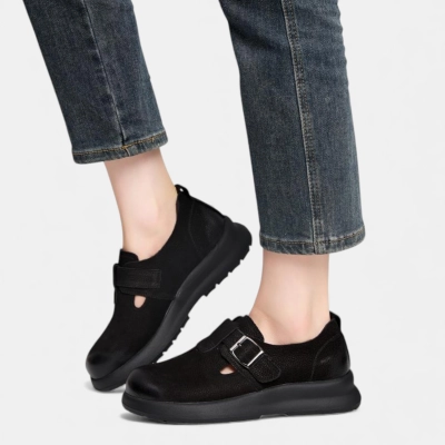 Полуботинки женские натуральная кожа черные D015-3 Полуботинки женские натуральная кожа черные D015-3