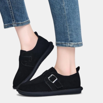 Полуботинки женские натуральная замша черные YD032-2 Полуботинки женские натуральная замша черные YD032-2