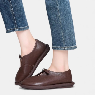 Полуботинки женские натуральная кожа шоколадные YD031-2 Полуботинки женские натуральная кожа шоколадные YD031-2