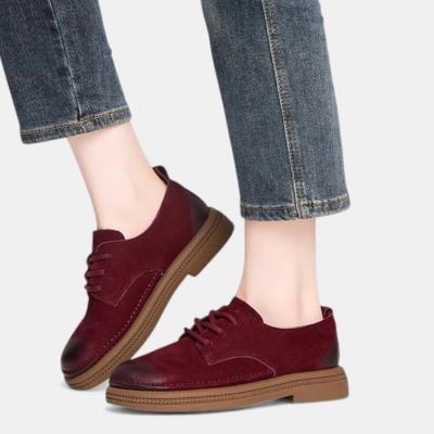Полуботинки женские натуральная кожа бордовые YY005-6 Полуботинки женские натуральная кожа бордовые YY005-6