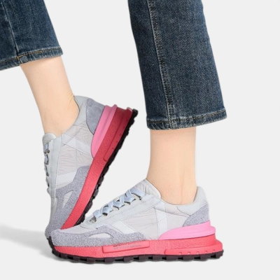 Кроссовки женские натуральная замша с текстилем серые YD057-1 Кроссовки женские натуральная замша с текстилем серые YD057-1