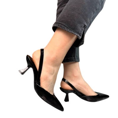 Туфли женские на лето OMILA искусственная лак кожа черные СМ6668-63 Туфли женские на лето OMILA искусственная лак кожа черные СМ6668-63