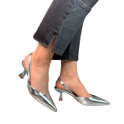 Туфли женские на лето OMILA искусственная кожа серебристые СМ6668-60 Туфли женские на лето OMILA искусственная кожа серебристые СМ6668-60