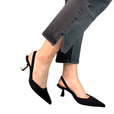 Туфли женские на лето OMILA искусственная замша черные СМ6668-55 Туфли женские на лето OMILA искусственная замша черные СМ6668-55