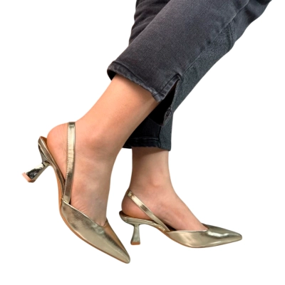 Туфли женские на лето OMILA искусственная кожа золотистые СМ6668-61 Туфли женские на лето OMILA искусственная кожа золотистые СМ6668-61