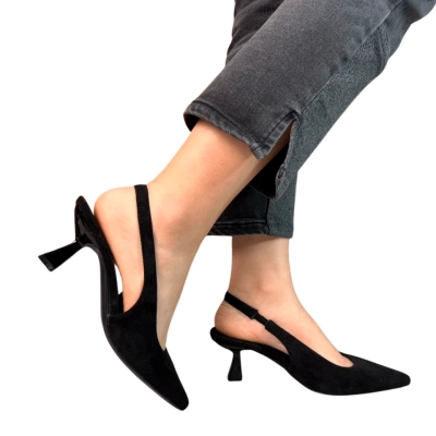 Туфли женские на лето OMILA искусственная замша черные СМ6667-5 Туфли женские на лето OMILA искусственная замша черные СМ6667-5