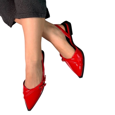 Туфли женские на лето OMILA искусственная лак кожа красные Q017-15 Туфли женские на лето OMILA искусственная лак кожа красные Q017-15