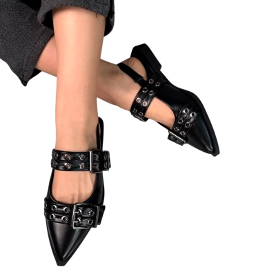 Туфли женские на лето OMILA искусственная кожа черные Q017-1 Туфли женские на лето OMILA искусственная кожа черные Q017-1