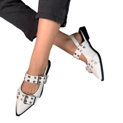 Туфли женские на лето OMILA искусственная кожа белые Q017-2 Туфли женские на лето OMILA искусственная кожа белые Q017-2