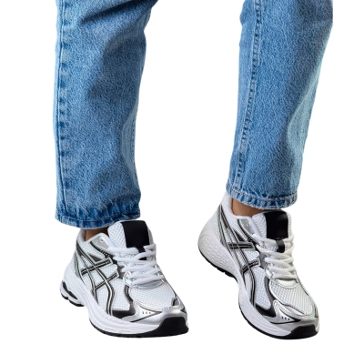 Кроссовки женские на лето LUTA спорт искусственная кожа белые с серебром F7-7 Кроссовки женские на лето LUTA спорт искусственная кожа белые с серебром F7-7