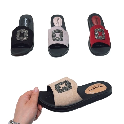 Шлепанцы женские MOMOTARI искусственная замша Z33 Шлепанцы женские MOMOTARI искусственная замша Z33