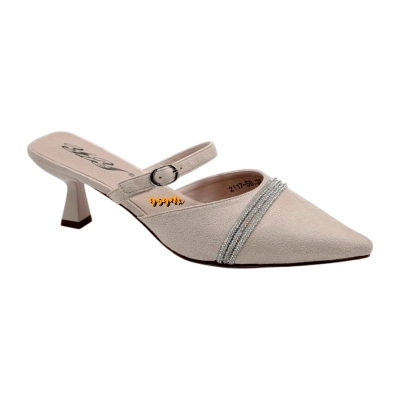 Мюли женские YZY спрессованная натуральная замша бежевые 2117-5B Мюли женские YZY спрессованная натуральная замша бежевые 2117-5B