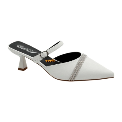 Мюли женские YZY спрессованная натуральная кожа белые 2117-5A Мюли женские YZY спрессованная натуральная кожа белые 2117-5A