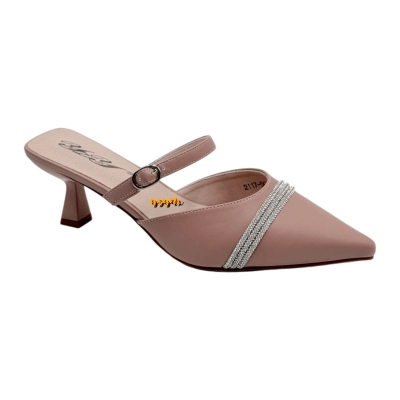 Мюли женские YZY спрессованная натуральная кожа пудровые 2117-5C Мюли женские YZY спрессованная натуральная кожа пудровые 2117-5C