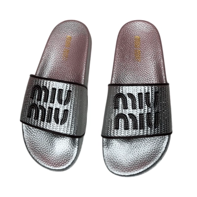 Шлепанцы женские резиновые с текстилем серебристые 6374 Шлепанцы женские резиновые с текстилем серебристые 6374