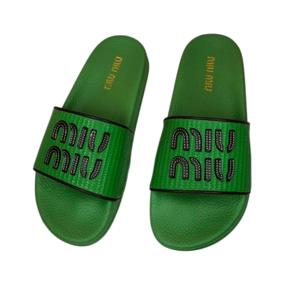 Шлепанцы женские резиновые с текстилем зеленые 6380 Шлепанцы женские резиновые с текстилем зеленые 6380