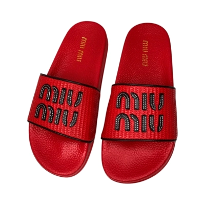 Шлепанцы женские резиновые с текстилем красные 6381 Шлепанцы женские резиновые с текстилем красные 6381