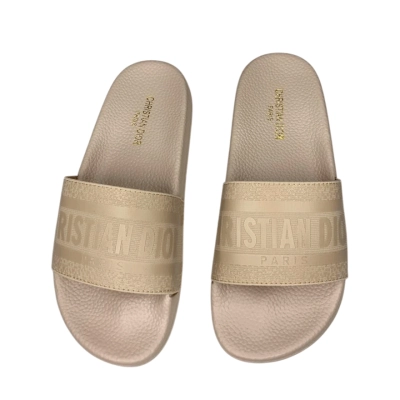 Шлепанцы женские резиновые с текстилем бежевые 6421 Шлепанцы женские резиновые с текстилем бежевые 6421