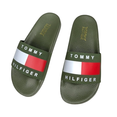 Шлепанцы женские резиновые с текстилем зеленые 6422 Шлепанцы женские резиновые с текстилем зеленые 6422