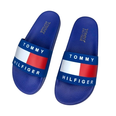 Шлепанцы женские резиновые с текстилем синие 6423 Шлепанцы женские резиновые с текстилем синие 6423