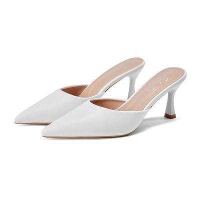 Мюли женские SAIVVILA искусственная кожа белые J651-2 Мюли женские SAIVVILA искусственная кожа белые J651-2