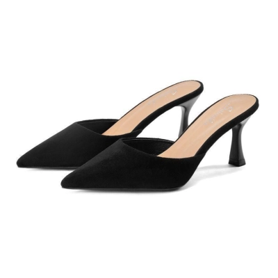 Мюли женские SAIVVILA искусственная замша черные J651-1А Мюли женские SAIVVILA искусственная замша черные J651-1А