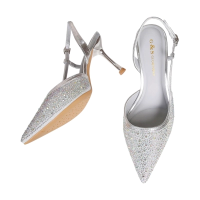 Туфли женские на лето GUOQISONG G&S искусственная кожа серебристые G23-2 Туфли женские на лето GUOQISONG G&S искусственная кожа серебристые G23-2