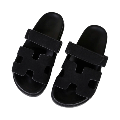 Шлепанцы женские GUOQISONG G&S искусственная кожа черные 453-10 Шлепанцы женские GUOQISONG G&S искусственная кожа черные 453-10