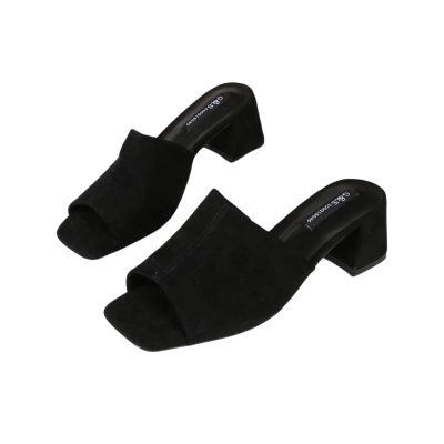 Сабо женские GUOQISONG G&S искусственная замша черные 1381-10 Сабо женские GUOQISONG G&S искусственная замша черные 1381-10