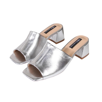 Сабо женские GUOQISONG G&S искусственная кожа серебристые 1381-3 Сабо женские GUOQISONG G&S искусственная кожа серебристые 1381-3