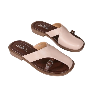 Шлепанцы женские GUOQISONG G&S искусственная кожа бежевые 9874-6 Шлепанцы женские GUOQISONG G&S искусственная кожа бежевые 9874-6