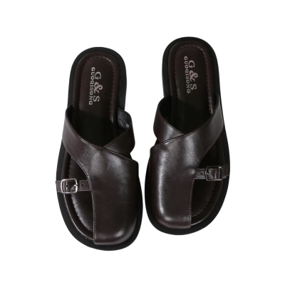 Шлепанцы женские GUOQISONG G&S искусственная кожа шоколадные 9874-3 Шлепанцы женские GUOQISONG G&S искусственная кожа шоколадные 9874-3