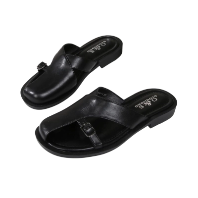 Шлепанцы женские GUOQISONG G&S искусственная кожа черные 9874-1 Шлепанцы женские GUOQISONG G&S искусственная кожа черные 9874-1