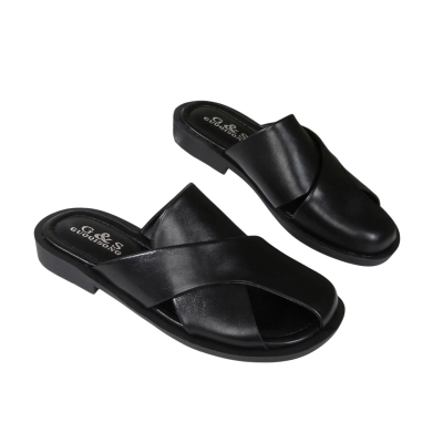 Шлепанцы женские GUOQISONG G&S искусственная кожа черные 9874-20 Шлепанцы женские GUOQISONG G&S искусственная кожа черные 9874-20